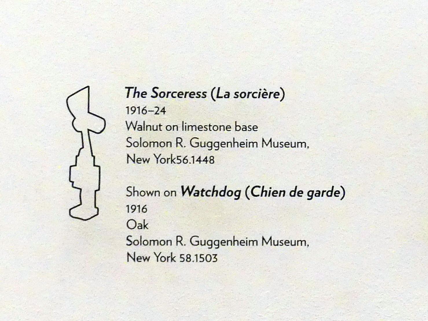 Constantin Brâncuși (1911–1942), Wachhund (Chien de garde), New York, Solomon R. Guggenheim Museum, Brancusi, 1916, Bild 3/3