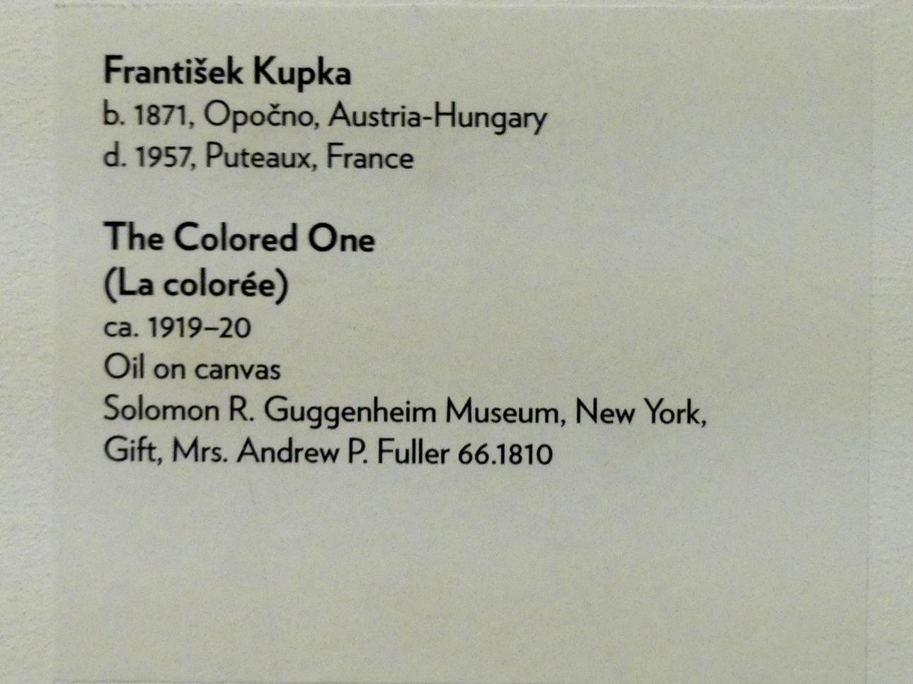 František (François) Kupka (1895–1953), Das bunte, New York, Solomon R. Guggenheim Museum, Thannhauser Collection, um 1919–1920, Bild 2/2