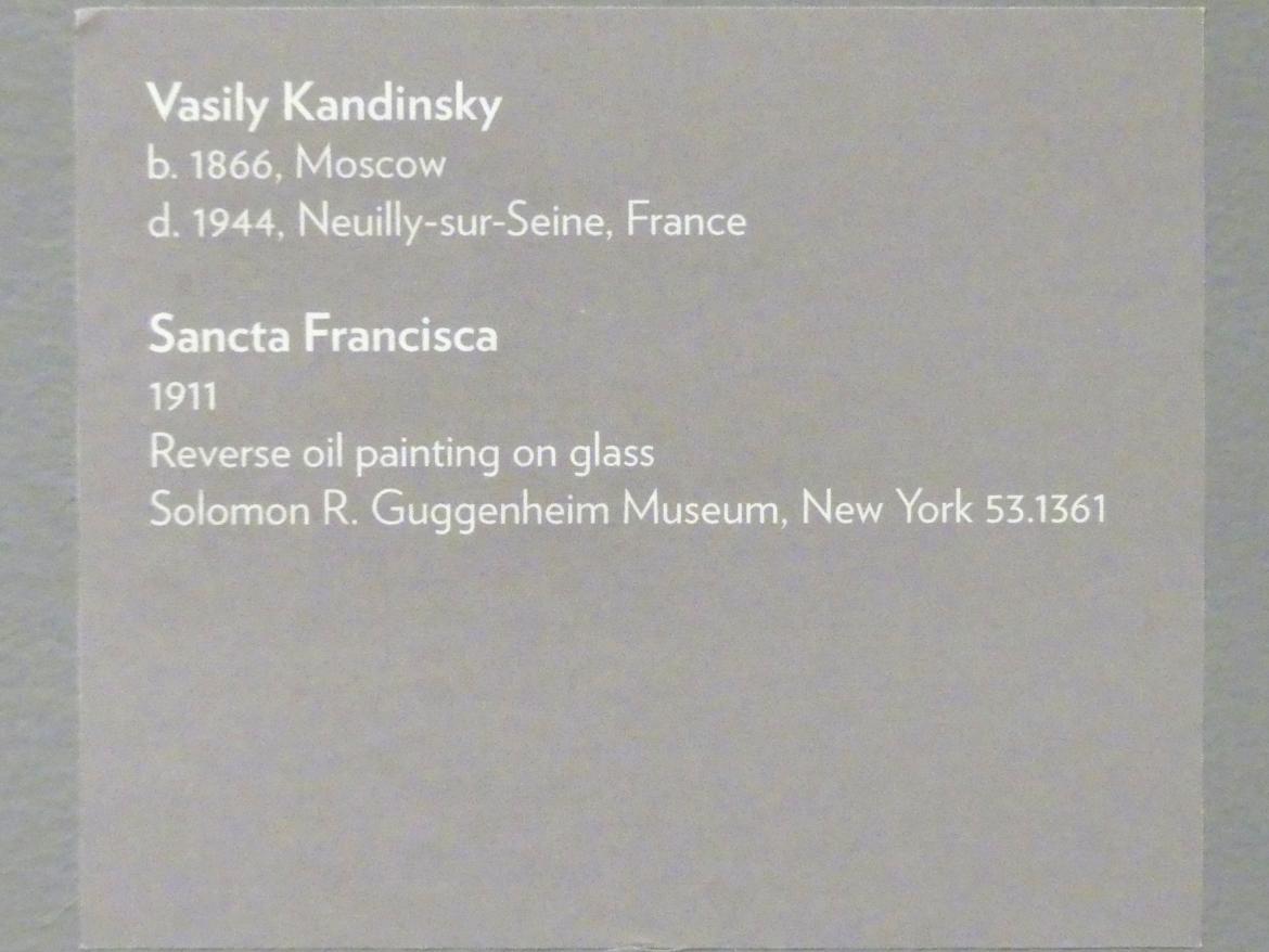 Wassily Kandinsky (1900–1943), Sancta Francisca, New York, Solomon R. Guggenheim Museum, Thannhauser Collection, 1911, Bild 3/3