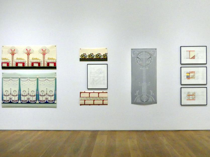 Lucy McKenzie (1997–2019), Ohne Titel (Zeichnungen für "Ludwig Haus"), München, Museum Brandhorst, Ausstellung "Lucy McKenzie - Prime Suspect" vom 10.09.2020 - 21.02.2021, Saal -1.1, 2009