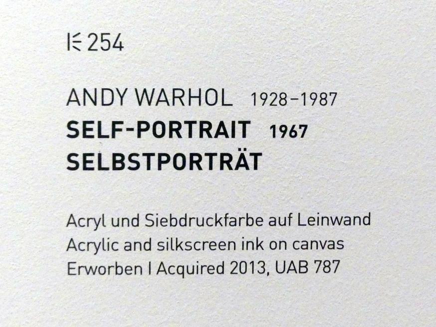 Andy Warhol (1956–1986), Selbstporträt, München, Museum Brandhorst, Saal 0.3, 1967, Bild 2/2