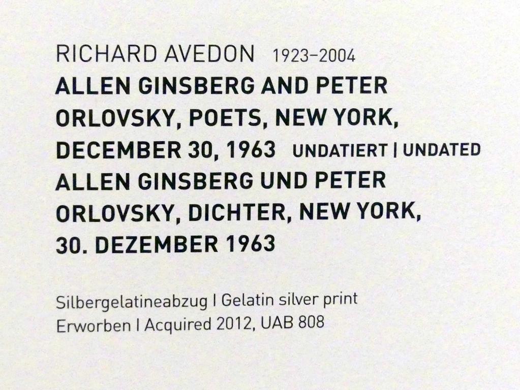 Richard Avedon (1993), Allen Ginsberg und Peter Orlovsky, Dichter, New York, 30. Dezember 1963, München, Museum Brandhorst, Saal 0.3, Undatiert, Bild 2/2