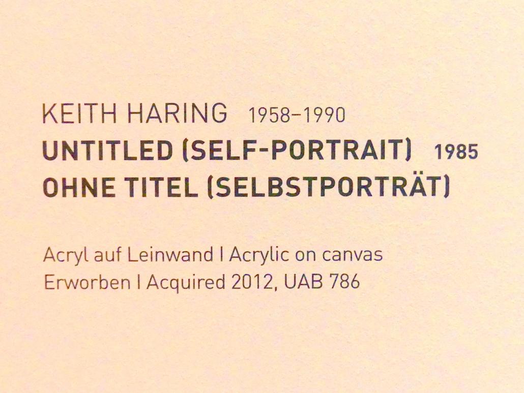 Keith Haring (1981–1989), Ohne Titel (Selbstporträt), München, Museum Brandhorst, Saal 0.5, 1985, Bild 2/2