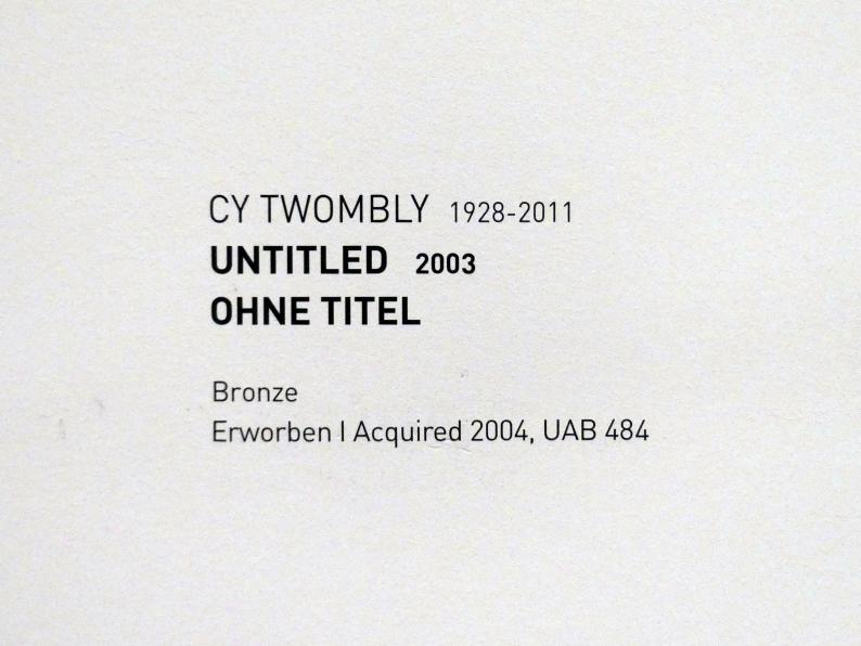 Cy Twombly (1953–2011), Ohne Titel, München, Museum Brandhorst, Saal 1.4, 2003, Bild 3/3