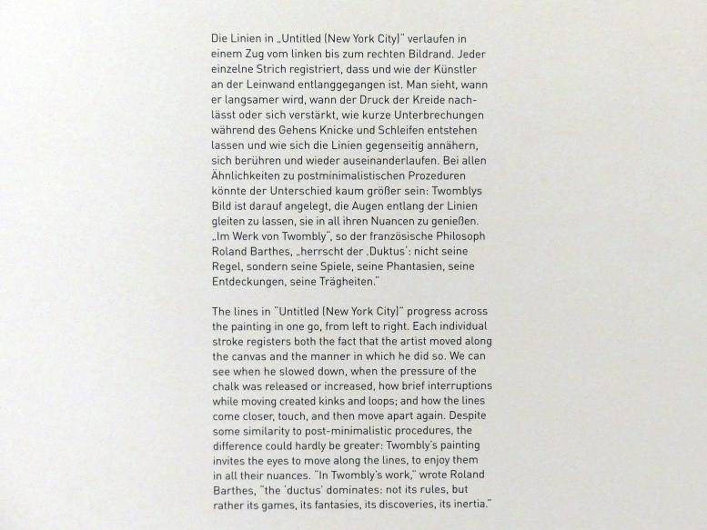 Cy Twombly (1953–2011), Ohne Titel (New York City), München, Museum Brandhorst, Saal 1.6, 1968, Bild 3/3
