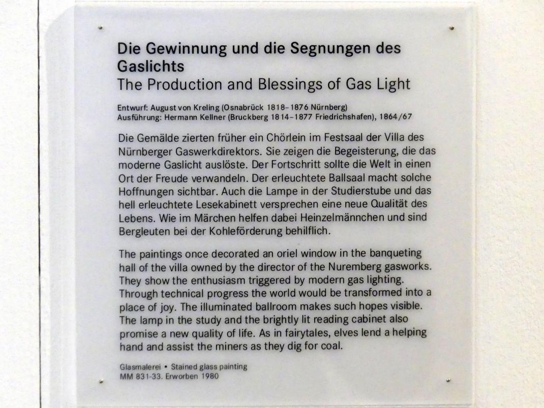 August von Kreling (Undatiert), Die Gewinnung und die Segnungen des Gaslichts, Nürnberg, Germanisches Nationalmuseum, 19. Jahrhundert - 1, Undatiert, Bild 2/2