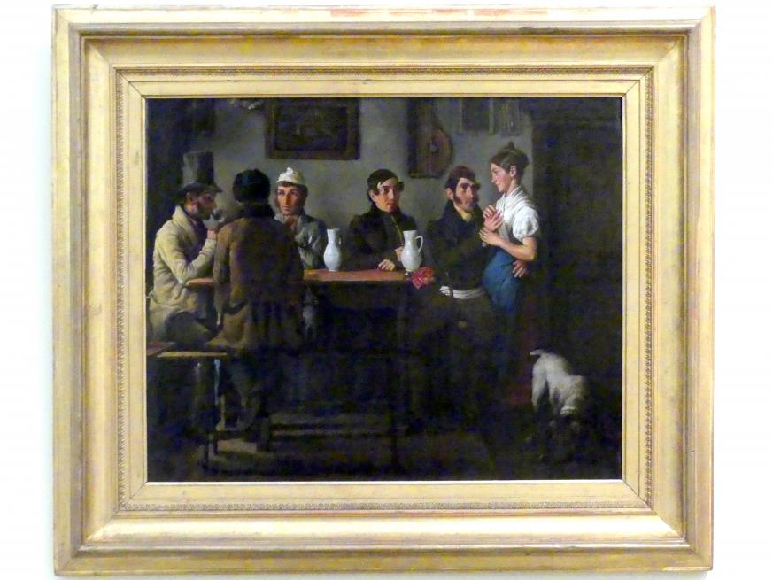 Johann Michael Neder (1830–1833), Im Gasthof, Nürnberg, Germanisches Nationalmuseum, 19. Jahrhundert - 6, 1833, Bild 1/2