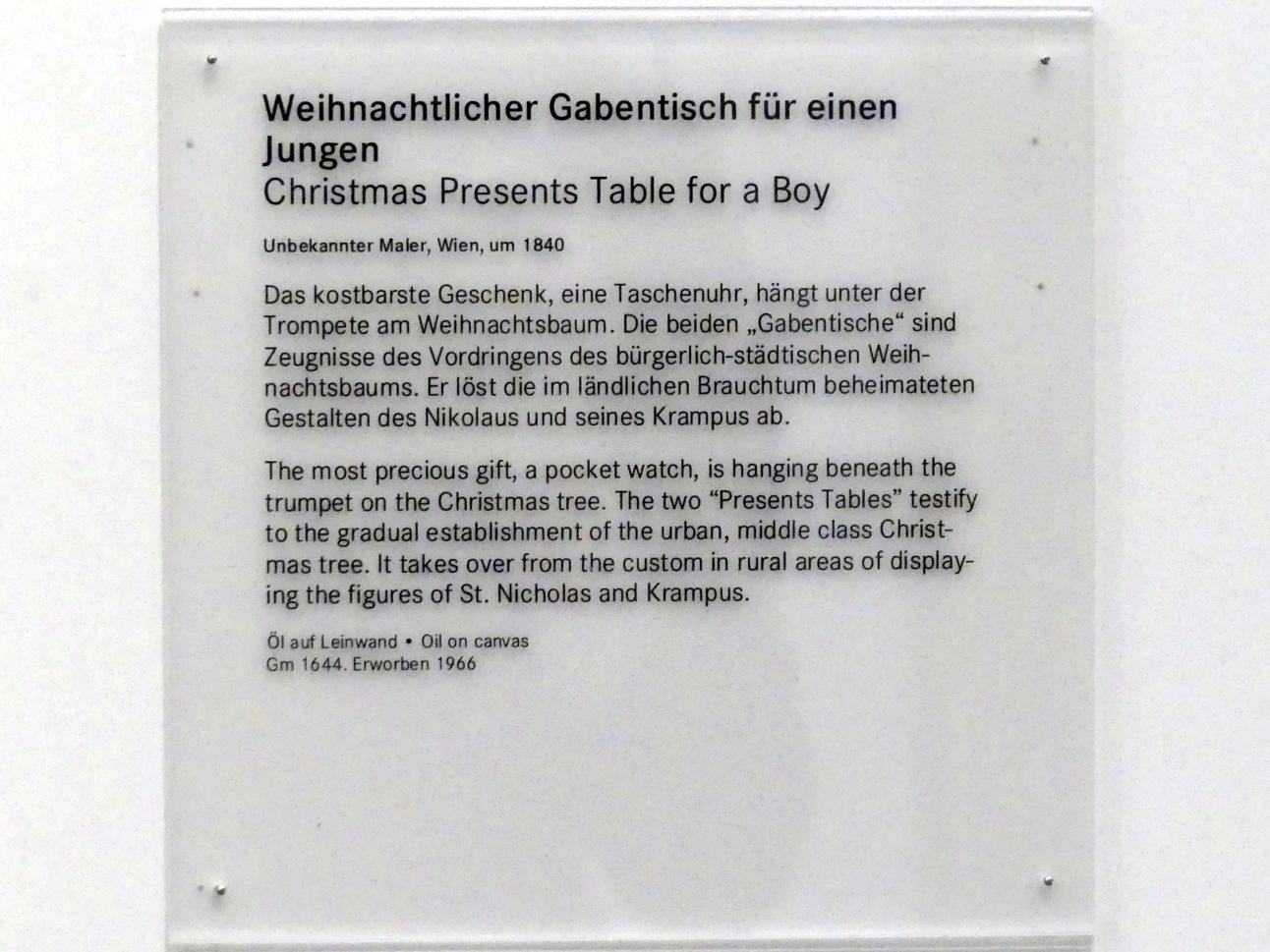 Weihnachtlicher Gabentisch für einen Jungen, Nürnberg, Germanisches Nationalmuseum, 19. Jahrhundert - 13, um 1840, Bild 2/2