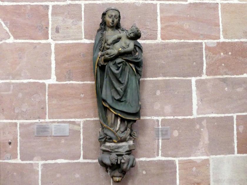 Adam Kraft (1488–1507), Mondsichelmadonna, Nürnberg, Haus "Zum Gläsernen Himmel", Bindergasse 1, jetzt Nürnberg, Germanisches Nationalmuseum, Saal 32, 1504, Bild 1/3