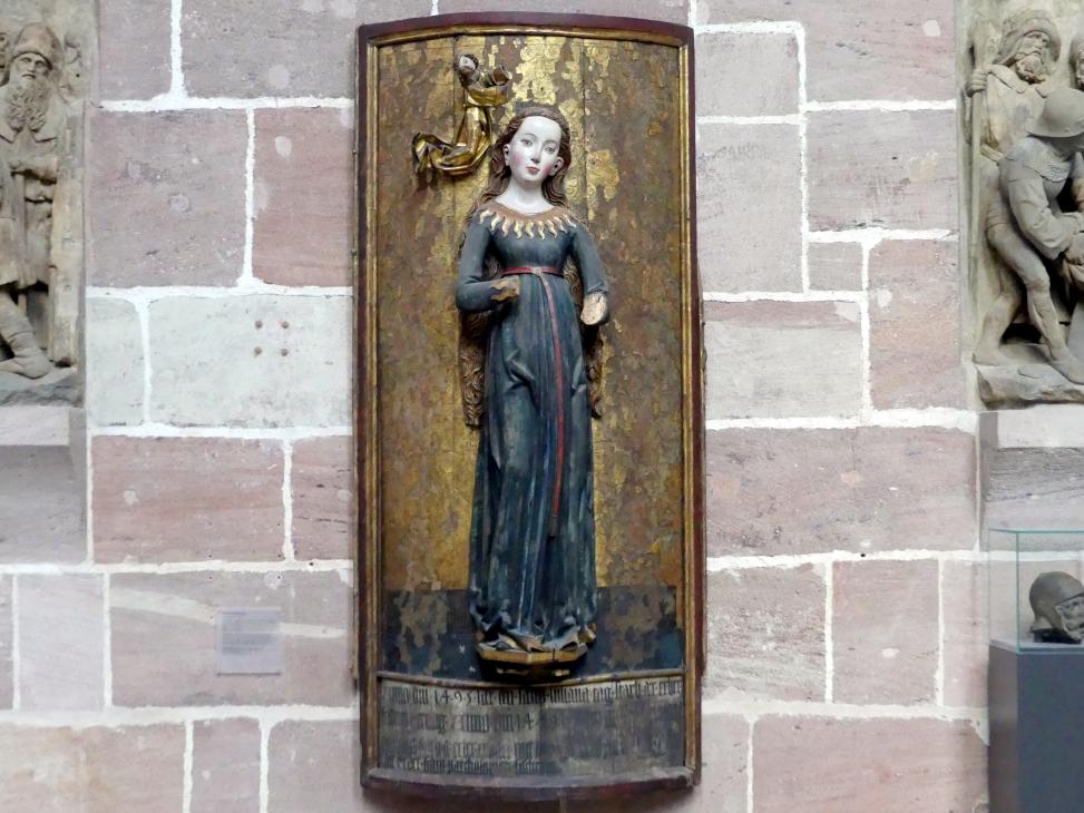 Maria im Ährenkleid, Nürnberg, Stadtpfarrkirche Zu Unserer lieben Frau (Frauenkirche), jetzt Nürnberg, Germanisches Nationalmuseum, Saal 32, 1495–1496