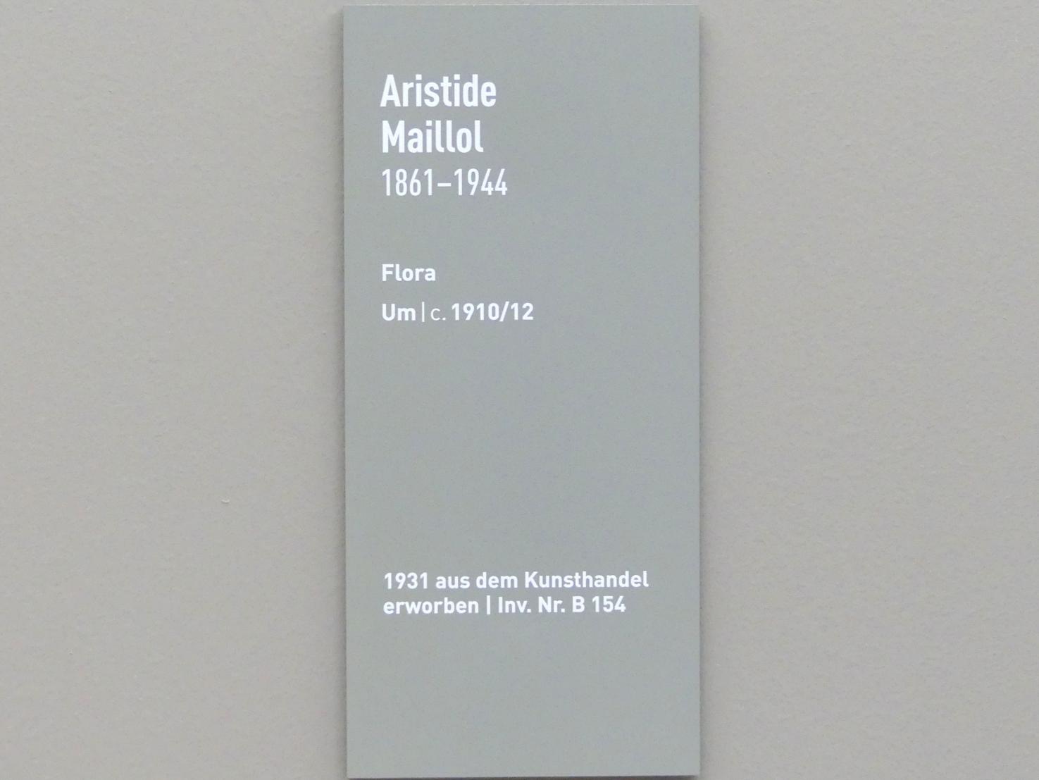 Aristide Maillol (1899–1931), Flora, München, Neue Pinakothek in der Alten Pinakothek, Saal III, um 1910–1912, Bild 8/8