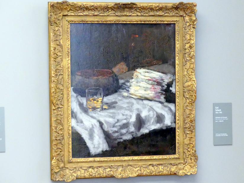 Carl Schuch (1876–1890), Stillleben mit Spargel, München, Neue Pinakothek in der Alten Pinakothek, Kabinett 1, um 1885–1890, Bild 1/2