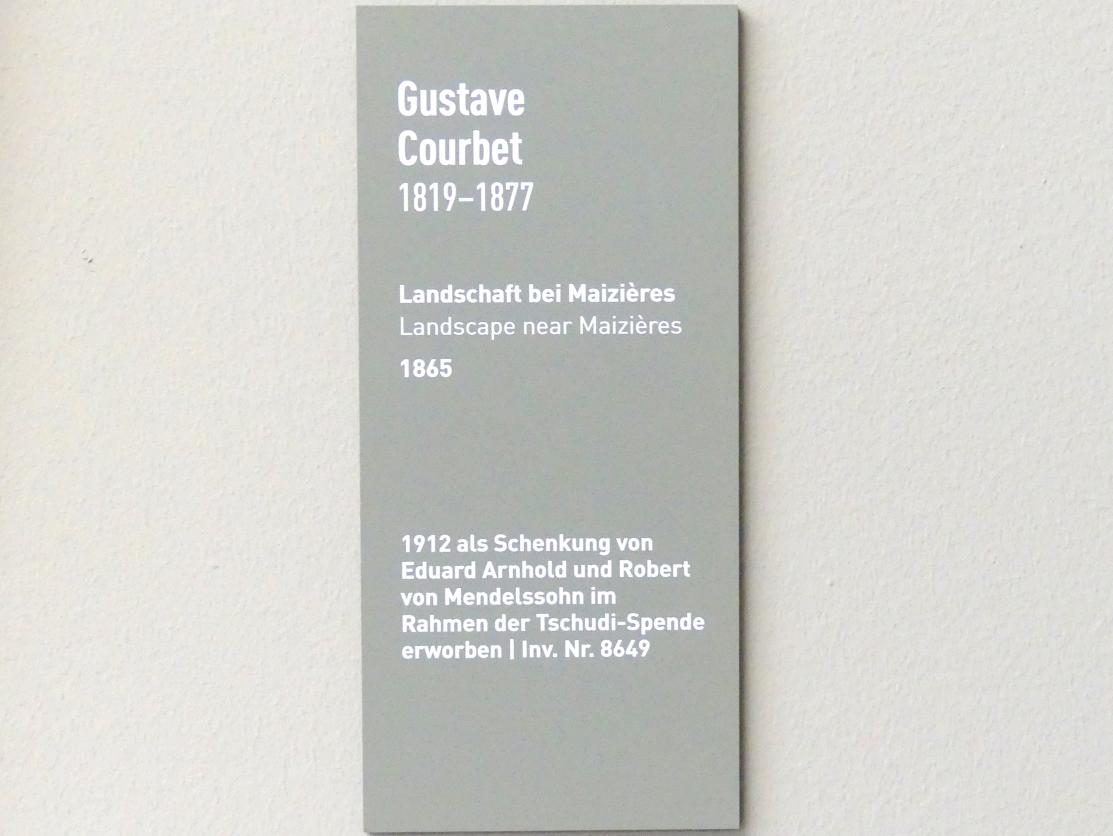 Gustave Courbet (1849–1874), Landschaft bei Maizières, München, Neue Pinakothek in der Alten Pinakothek, Kabinett 2, 1865, Bild 2/2