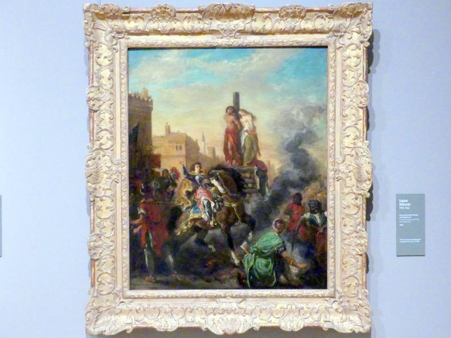 Eugène Delacroix (1820–1862), Clorinde befreit Olindo und Sophronia, München, Neue Pinakothek in der Alten Pinakothek, Saal IIc, 1856, Bild 1/2