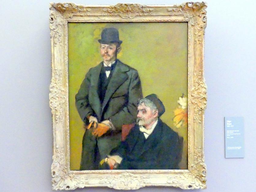 Edgar Degas (1855–1909), Henri Rouart und sein Sohn Alexis, München, Neue Pinakothek in der Alten Pinakothek, Saal II, um 1895, Bild 1/2