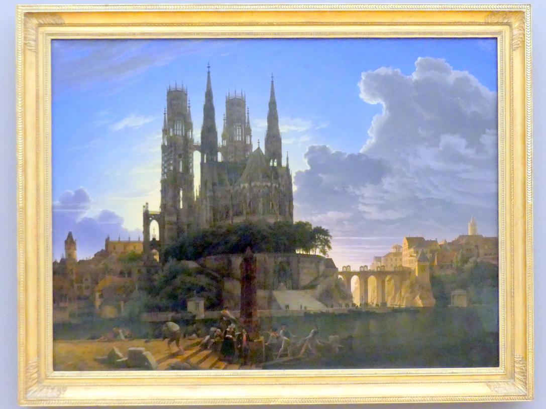 Karl Friedrich Schinkel (1809–1830), Dom über einer Stadt (Kopie von Karl Eduard Biermann), München, Neue Pinakothek in der Alten Pinakothek, Saal I, um 1830