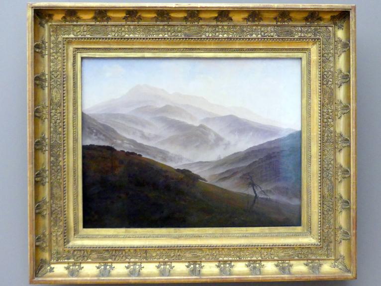 Caspar David Friedrich (1798–1836), Riesengebirgslandschaft mit aufsteigendem Nebel, München, Neue Pinakothek in der Alten Pinakothek, Saal I, um 1819–1820