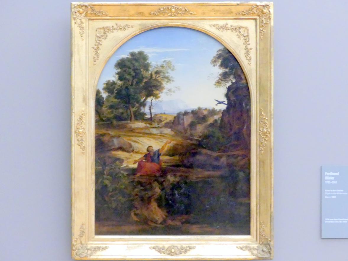 Ferdinand Johann von Olivier (1817–1832), Elias in der Einöde, München, Neue Pinakothek in der Alten Pinakothek, Saal I, um 1831, Bild 1/2