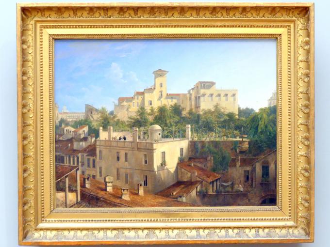 Domenico Quaglio (1819–1831), Blick auf die Villa Malta in Rom, München, Neue Pinakothek in der Sammlung Schack, Saal 19, 1830, Bild 1/2