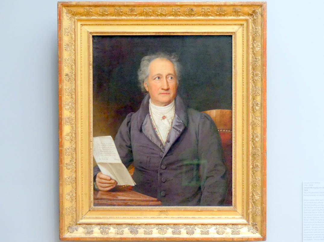 Joseph Karl Stieler (1819–1856), Johann Wolfgang von Goethe, München, Neue Pinakothek in der Sammlung Schack, Saal 20, 1828
