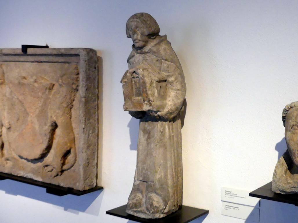 Mönch mit Kirchenmodell, Regensburg, Historisches Museum, 1. Hälfte 15. Jhd., Bild 2/3