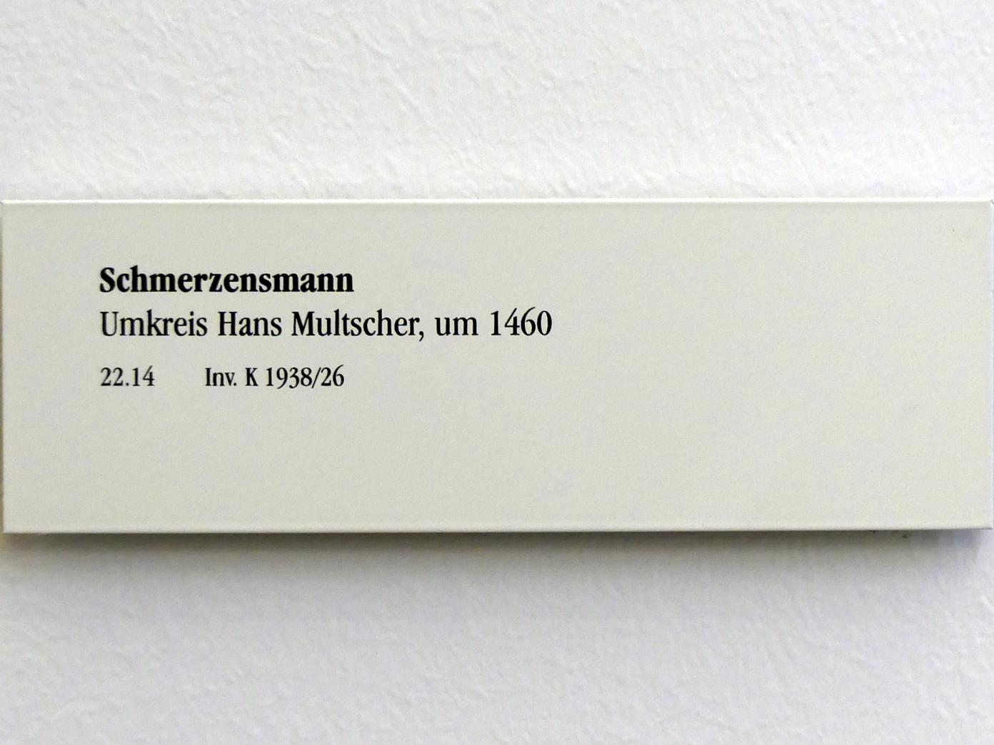 Hans Multscher (Umkreis) (1435–1467), Schmerzensmann, Regensburg, Historisches Museum, um 1460, Bild 2/2