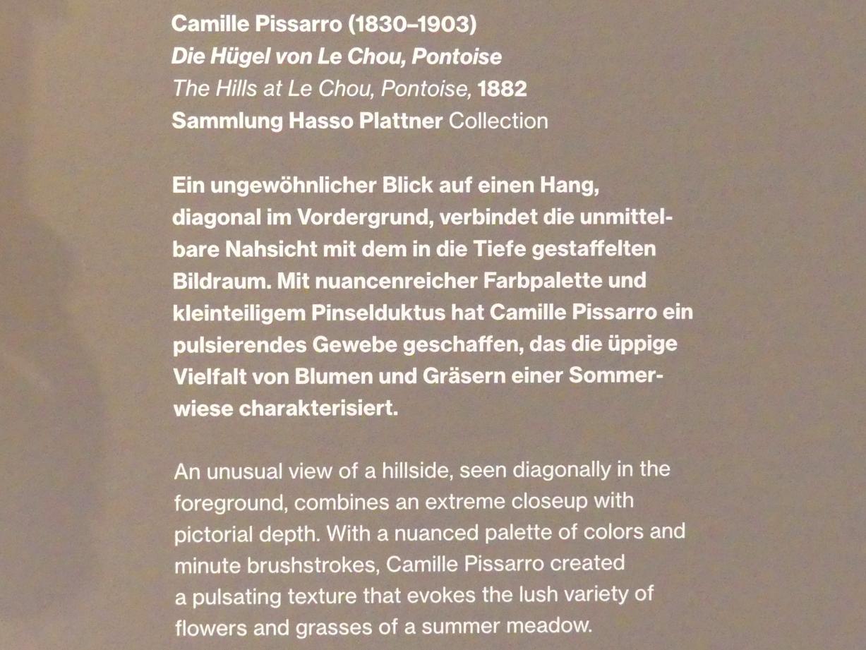 Camille Pissarro (1863–1903), Die Hügel von Le Chou, Pontoise, Potsdam, Museum Barberini, Saal B6, 1882, Bild 2/2