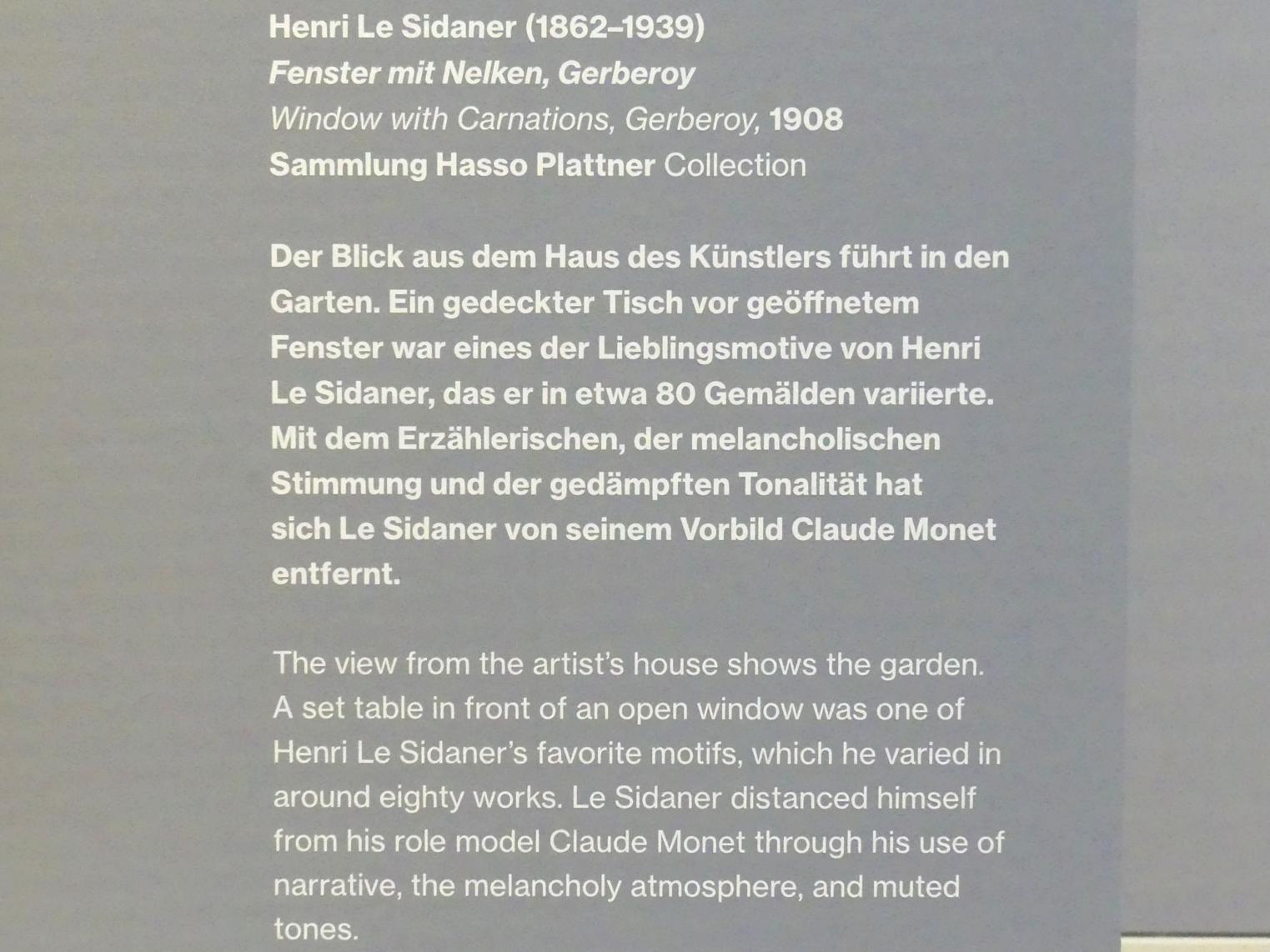 Henri Le Sidaner (1895–1928), Fenster mit Nelken, Gerberoy, Potsdam, Museum Barberini, Saal B8, 1908, Bild 2/2