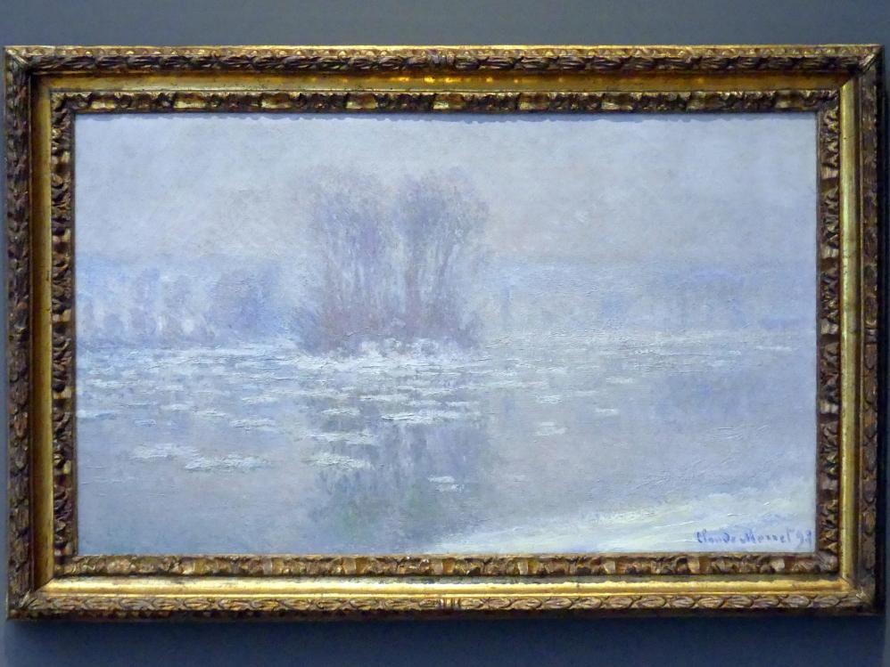 Claude Monet (1864–1925), Eisschollen in Bennecourt, Potsdam, Museum Barberini, Saal A8, 1893, Bild 1/2