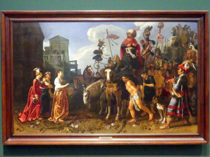 Pieter Lastman (1608–1629), Jephta und seine Tochter, Potsdam, Museum Barberini, Ausstellung "Rembrandts Orient" vom 13.03.-27.06.2021, Saal A3, 1611, Bild 1/2