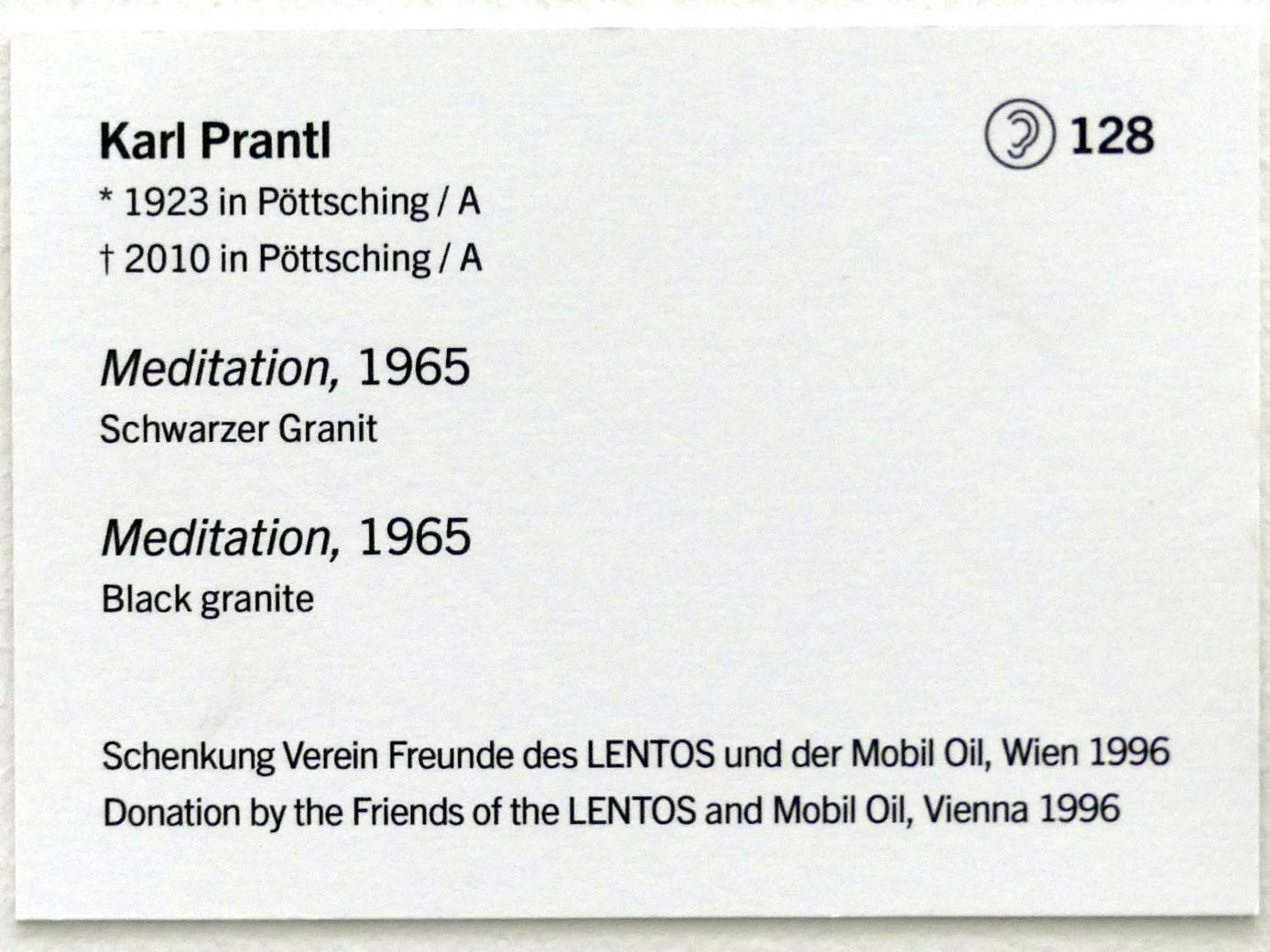 Karl Prantl (1965–1985), Meditation, Linz, Lentos Kunstmuseum Linz, Saal 7 - Nachkriegsjahre, 1965, Bild 5/5