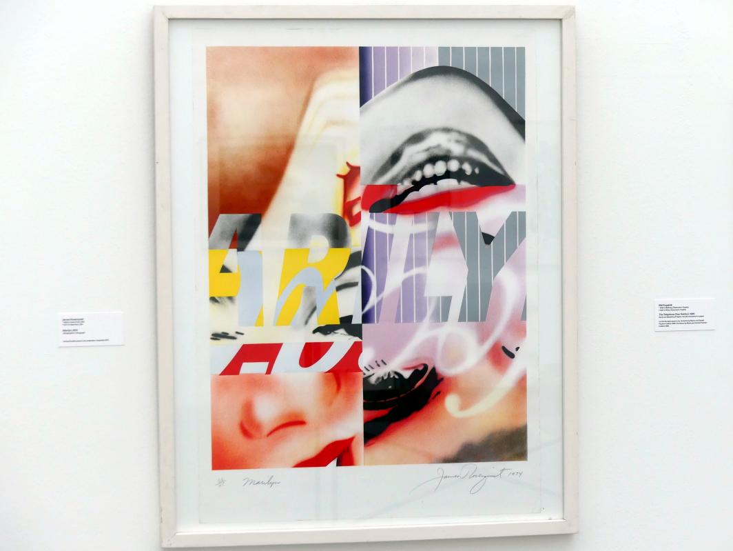 James Rosenquist (1961–1995), Marilyn, Linz, Lentos Kunstmuseum Linz, Saal 10 - Zu schade für die Lade, 1974, Bild 1/2