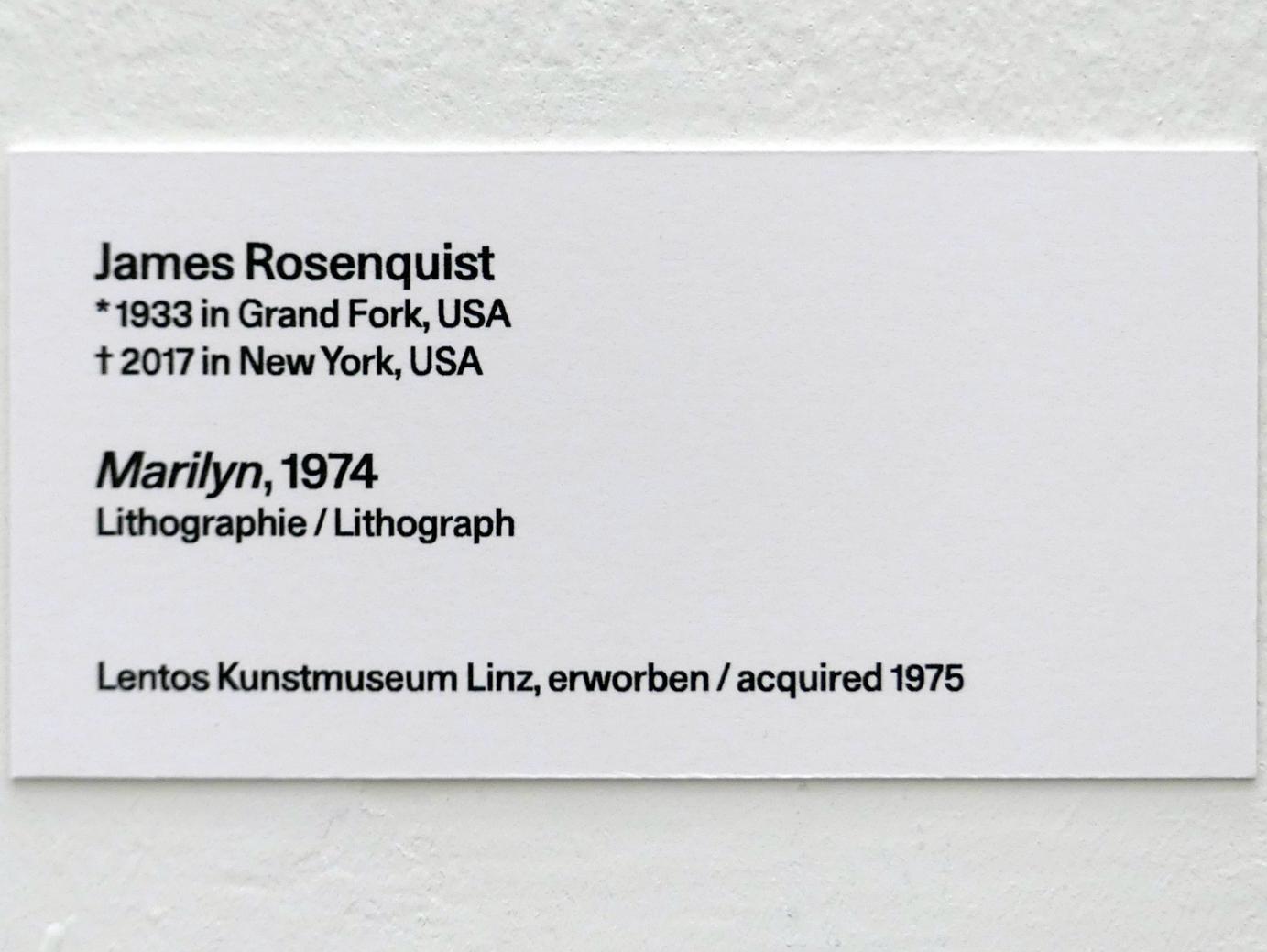 James Rosenquist (1961–1995), Marilyn, Linz, Lentos Kunstmuseum Linz, Saal 10 - Zu schade für die Lade, 1974, Bild 2/2