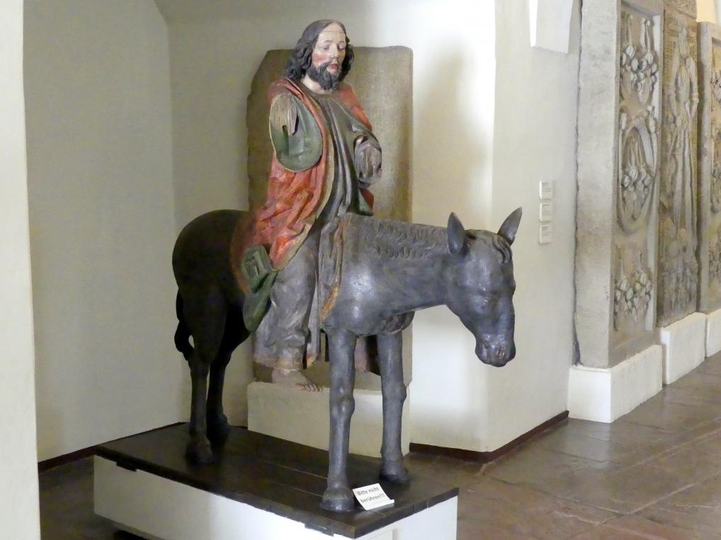 Palmesel-Christus, Würzburg, Museum für Franken (ehem. Mainfränkisches Museum), Ritter-Saal, 1. Hälfte 16. Jhd., Bild 2/4