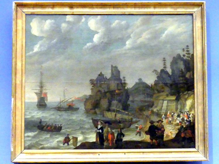 Adam Willaerts (1624–1651), Seehafen mit Fischmarkt, Würzburg, Martin von Wagner-Museum, Saal 3, 1651