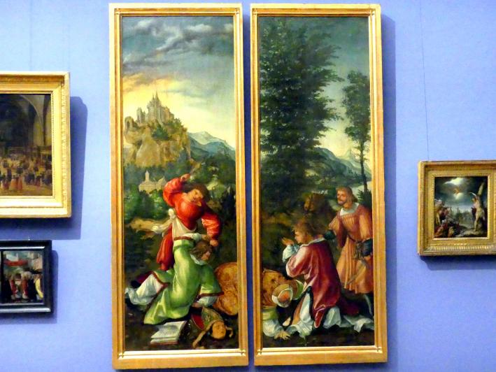 Hans Süß von Kulmbach (1507–1521), Martyrium der Heiligen Kilian, Kolonat und Totnan, Würzburg, Martin von Wagner-Museum, Saal 5, 1521, Bild 1/2