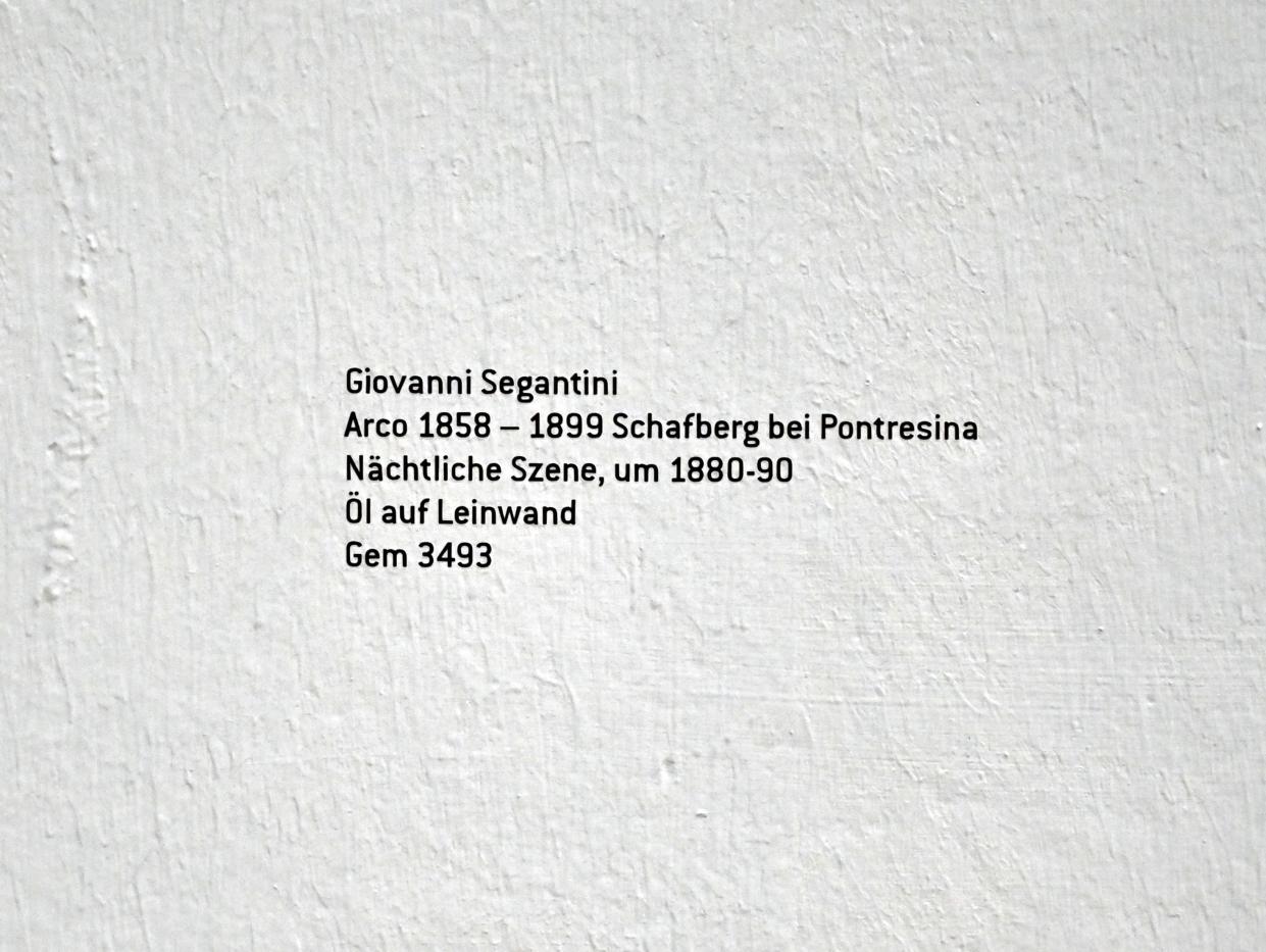 Giovanni Segantini (1881–1896), Nächtliche Szene, Innsbruck, Tiroler Landesmuseum, Ferdinandeum, Saal 7, um 1880–1890, Bild 2/2