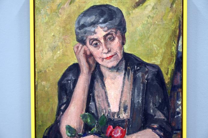Broncia Koller-Pinell (1895–1914), Frauenbildnis mit roter Rose, Innsbruck, Tiroler Landesmuseum, Ferdinandeum, Saal 7, 1914, Bild 2/3