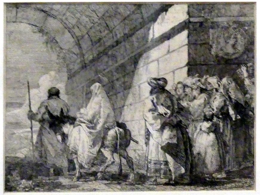 Giovanni Domenico Tiepolo (1743–1785), Auszug aus Bethlehem, Würzburg, Martin von Wagner Museum, Ausstellung "Tiepolo und seine Zeit in Würzburg" vom 31.10.2020-15.07.2021, Saal 1, 1753
