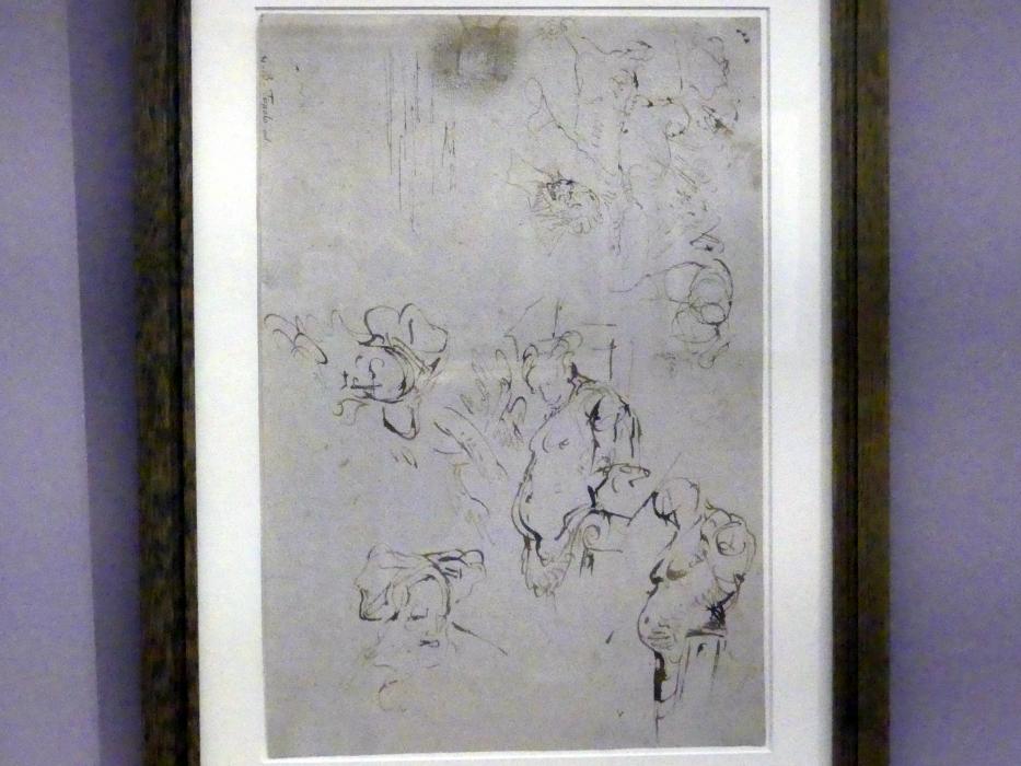 Giovanni Battista Tiepolo (1715–1785), Satyrhermen und Orientalenköpfe, Würzburg, Martin von Wagner Museum, Ausstellung "Tiepolo und seine Zeit in Würzburg" vom 31.10.2020-15.07.2021, Saal 1, 1752–1753, Bild 1/3