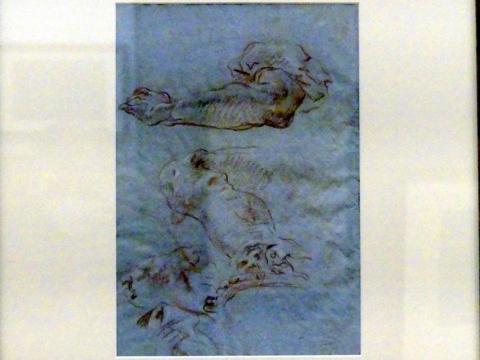 Giovanni Domenico Tiepolo (1743–1785), Linker Arm und linkes Bein eines Mannes, Würzburg, Martin von Wagner Museum, Ausstellung "Tiepolo und seine Zeit in Würzburg" vom 31.10.2020-15.07.2021, Saal 2, 1750