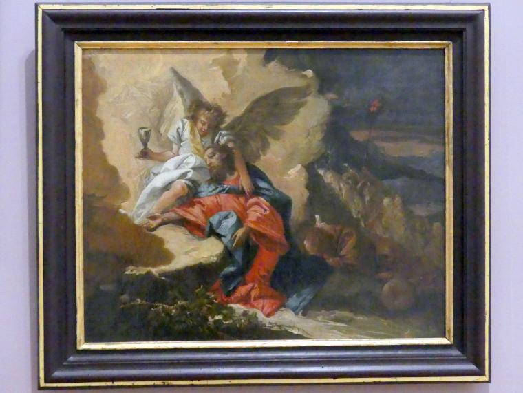 Giovanni Domenico Tiepolo (1743–1785), Gebet am Ölberg, Würzburg, Martin von Wagner Museum, Ausstellung "Tiepolo und seine Zeit in Würzburg" vom 31.10.2020-15.07.2021, Saal 2, Undatiert