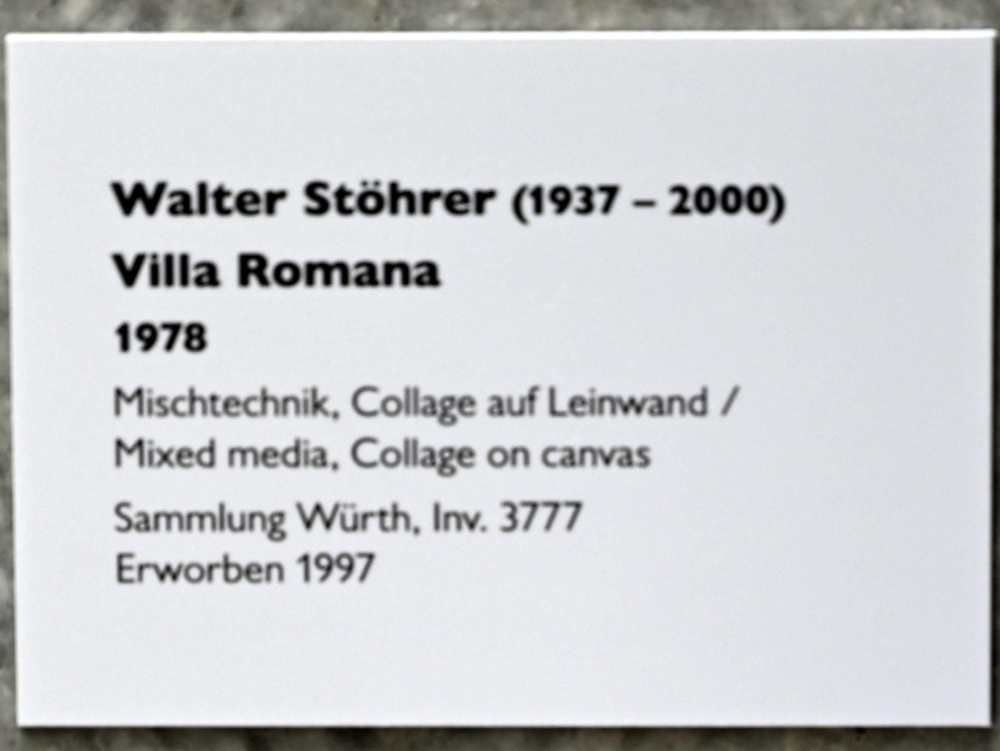Walter Stöhrer (1960–1984), Villa Romana, Künzelsau, Museum Würth 2, Carmen Würth Forum, 1978, Bild 2/2