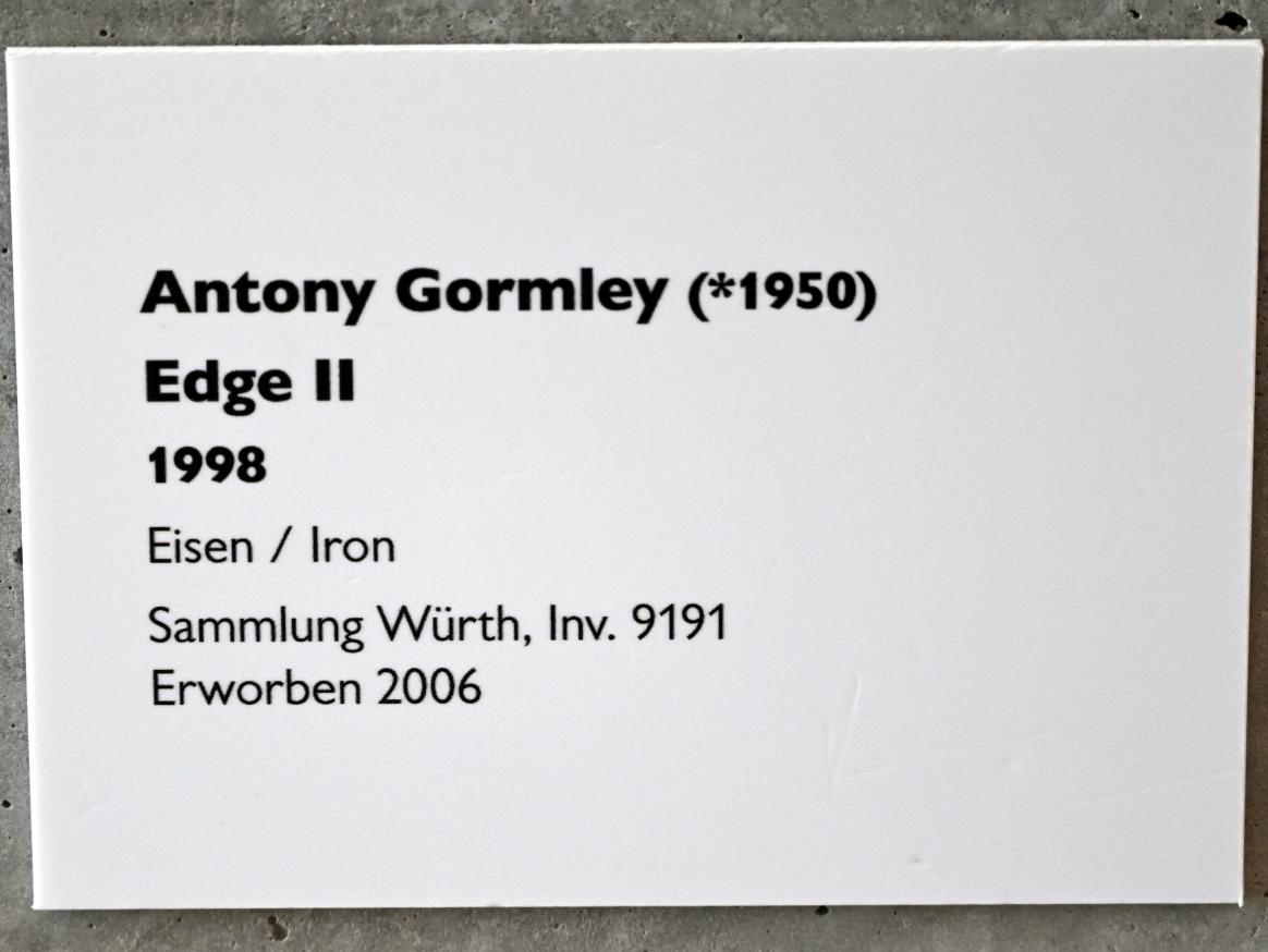 Antony Gormley (1992–2018), Edge II, Künzelsau, Museum Würth 2, Treppenhaus, 1998, Bild 4/4