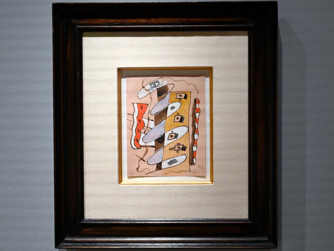 Fernand Léger (1912–1954), Komposition mit Serpentinenformen, Künzelsau, Museum Würth 2, Kabinett im Untergeschoß, 1949, Bild 1/2