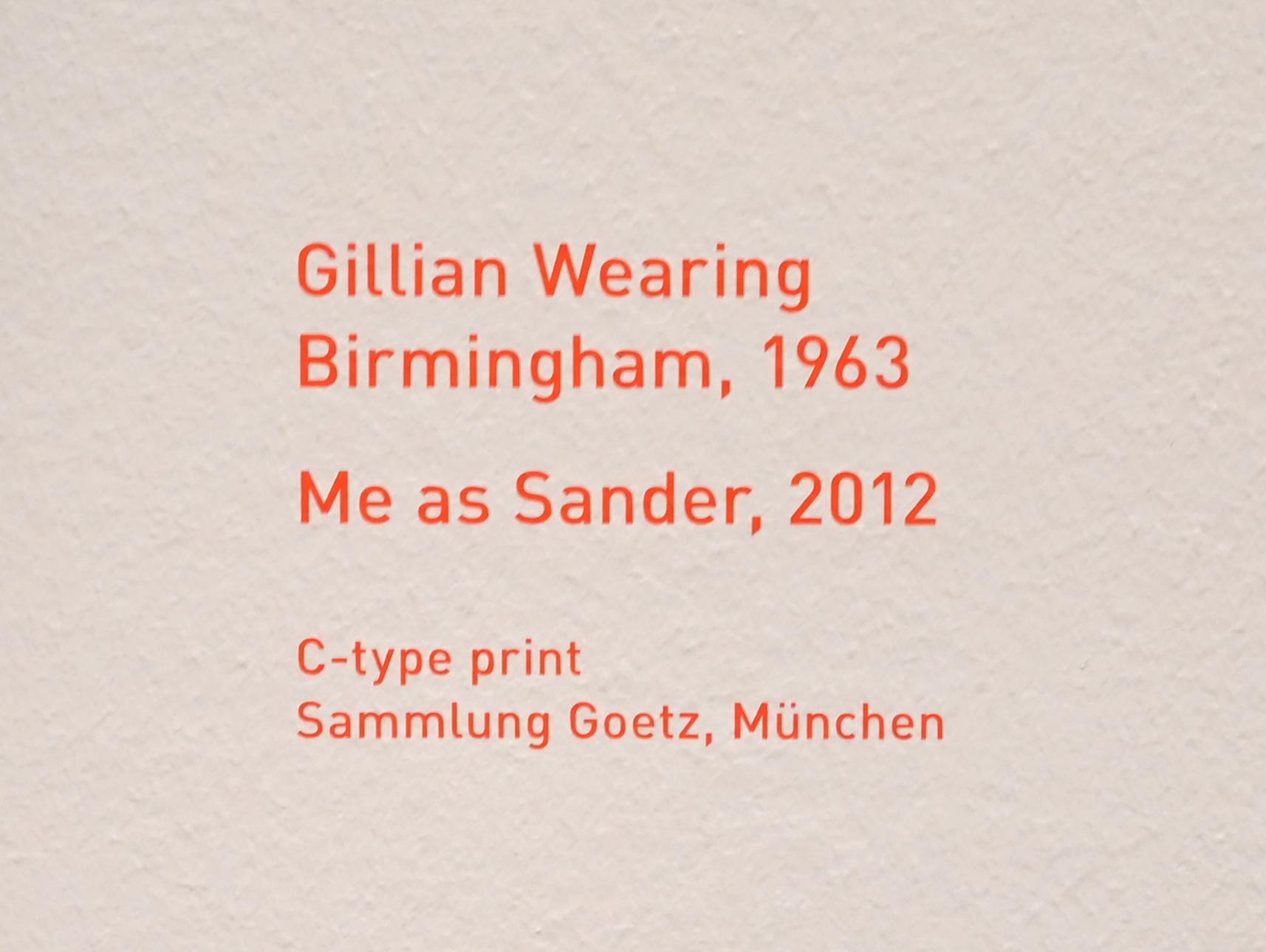 Gillian Wearing (2012), Me as Sander, München, Pinakothek der Moderne, Saal 7, 2012, Bild 3/3
