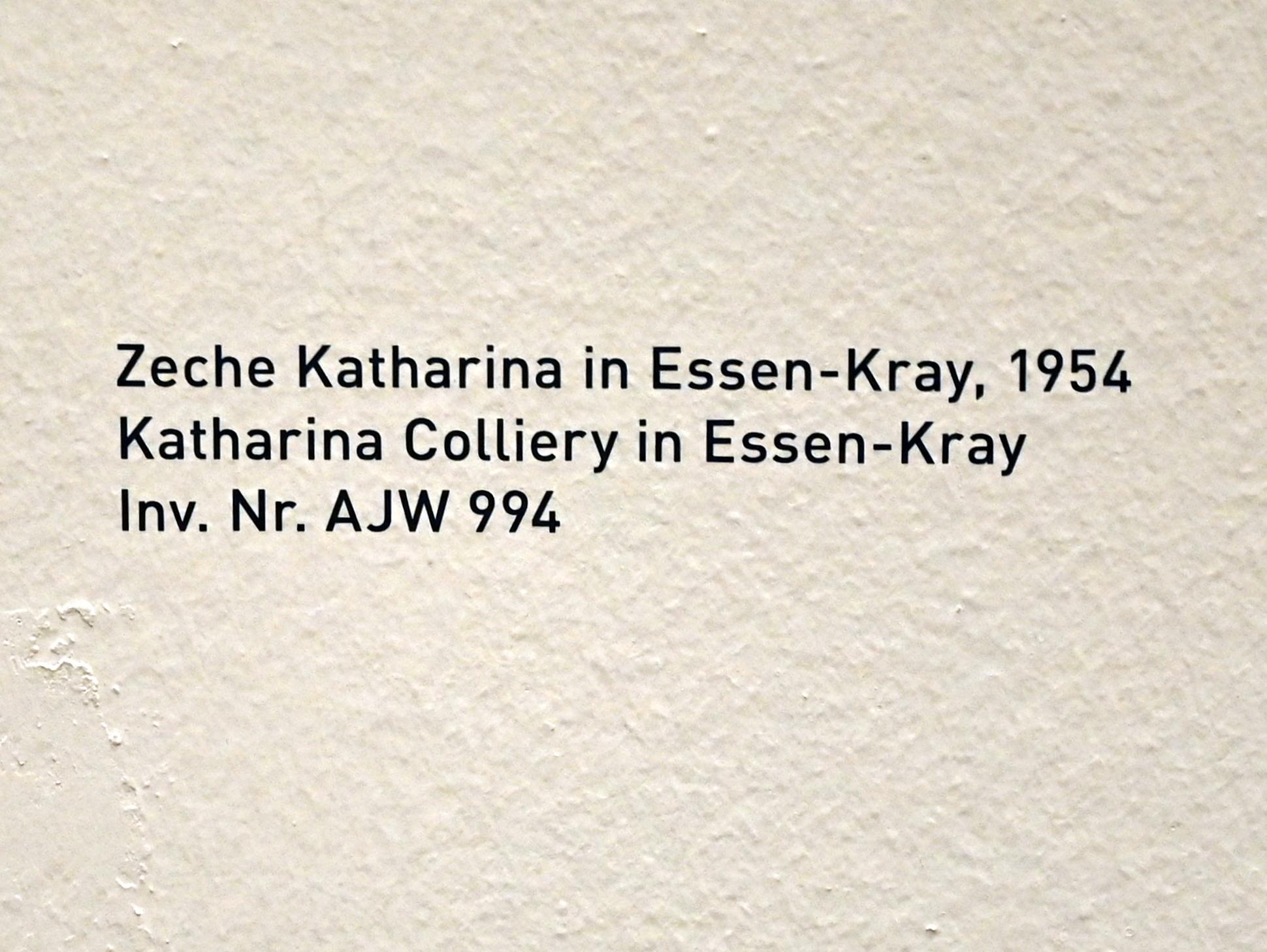 Albert Renger-Patzsch (1925–1959), Zeche Katharina in Essen-Kray, München, Pinakothek der Moderne, Saal 12, 1954, Bild 2/3
