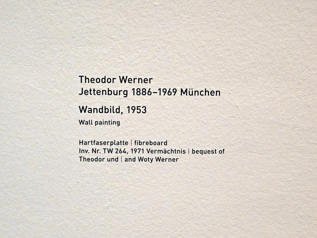 Theodor Werner (1930–1955), Wandbild, München, Pinakothek der Moderne, Durchgang 14-15, 1953, Bild 2/2