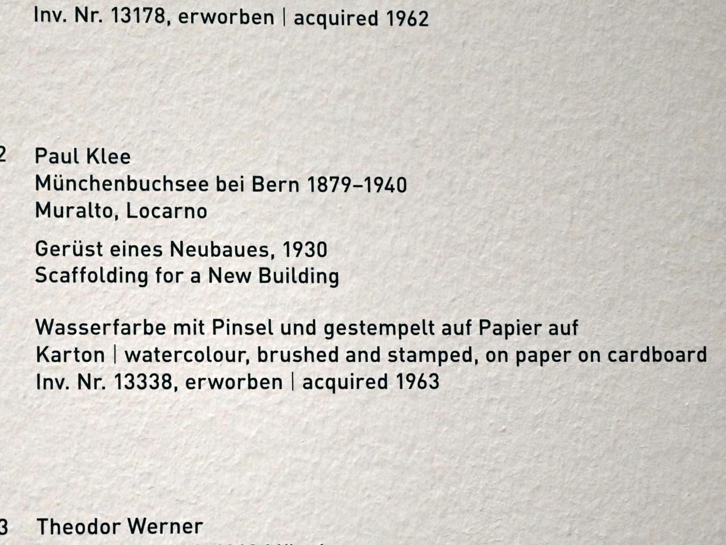 Paul Klee (1904–1940), Gerüst eines Neubaus, München, Pinakothek der Moderne, Saal 15, 1930, Bild 2/2