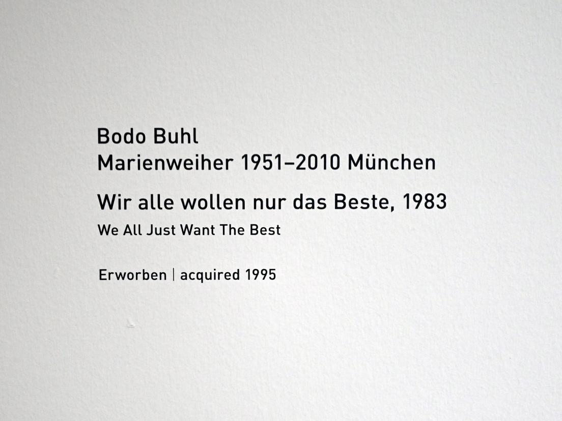Bodo Buhl (1983), Wir alle wollen nur das Beste, München, Pinakothek der Moderne, Treppe im Ostflügel, 1983, Bild 10/10